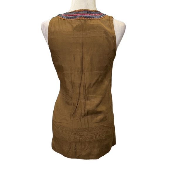 Anthro Maeve Liviana Embroidered Wrap Sleeveless Tunic Waistcoat Top - XS - Picture 8 of 15